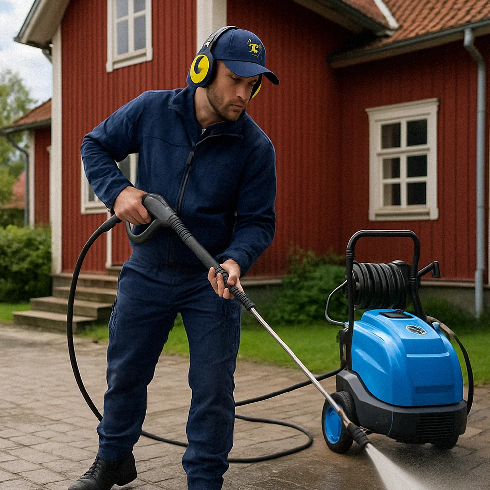 Professionell utrustning vid högtryckstvätt